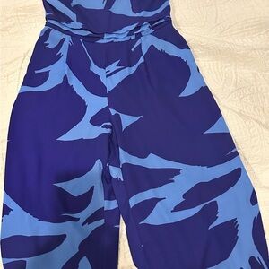 Sugarlips Blue Abstract Jumpsuit